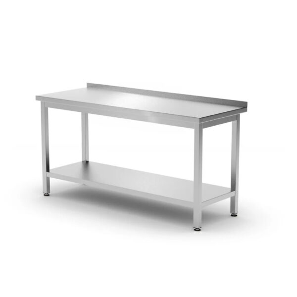 Wandtisch mit Ablage – verschraubt, Tiefe 600 mm