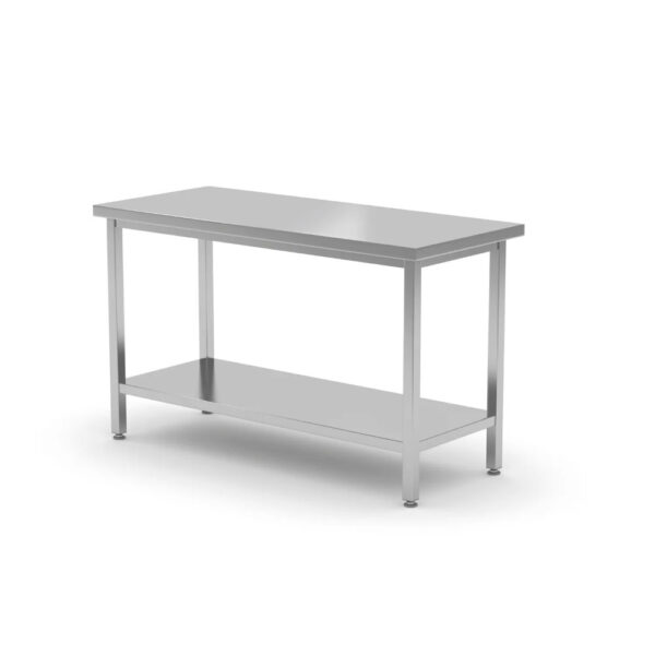 Mitteltisch mit Ablage – verschraubt, Tiefe 600 mm