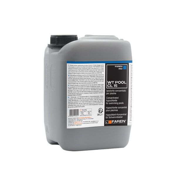 WT POOL CL15 - Traitement liquide pour la chloration des piscines 25 kg