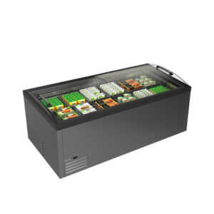 Framec - Verglaste Insel mit gebogenem Schiebeglas SARDINIA 200 A