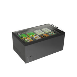 Framec - Verglaste Insel mit gebogenem Schiebeglas SARDINIA 150 A