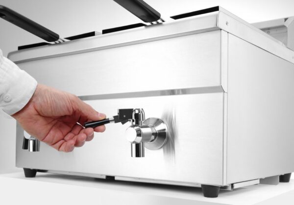 HENDI Friggitrice ad induzione con rubinetti di scarico - 2 x 8 l - immagine 3