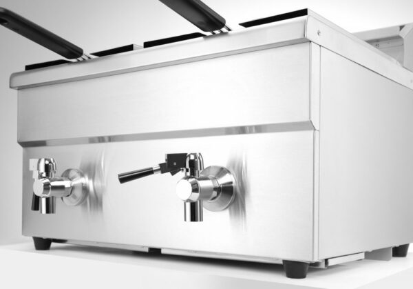 HENDI Friggitrice ad induzione con rubinetti di scarico - 2 x 8 l - immagine 4