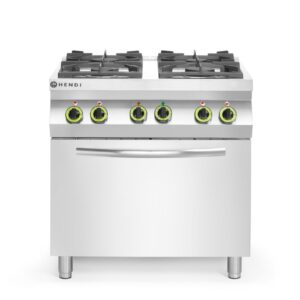 HENDI Gasherd 4-flammig mit Ofen GN 1/1