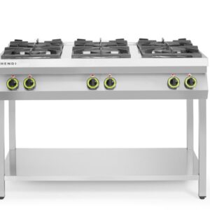 HENDI Gasherd - 6 Kochfelder, offener Unterbau