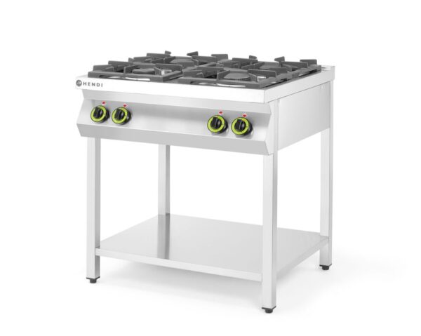 HENDI Cuisinière à gaz - 4 feux, support ouvert – Image 2