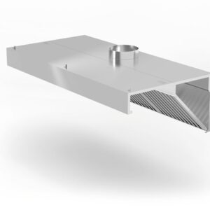 HENDI Cappa estrattore montata a parete, angolata con illuminazione a LE - 1200x700mm