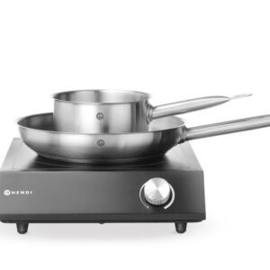 HENDI Set: Induktionskocher 3500W + Stielkasserolle + Bratpfanne
