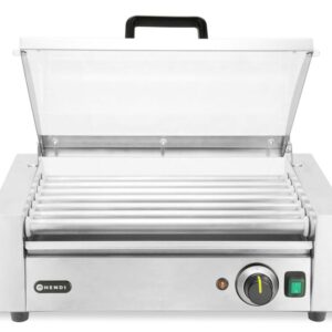 HENDI Rollengrill, 1-Zone mit Energiesparabdeckung - 7 Rollen