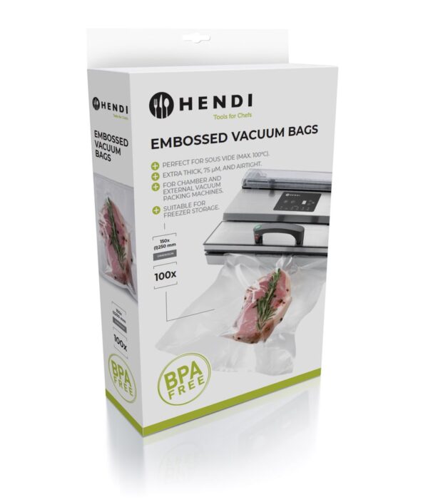 HENDI Vakuum-Kochbeutel, geprägt - 150x250 mm