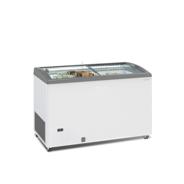 Mondial - Congelatore orizzontale a vetri scorrevoli curvi SILE 400 GTC LED