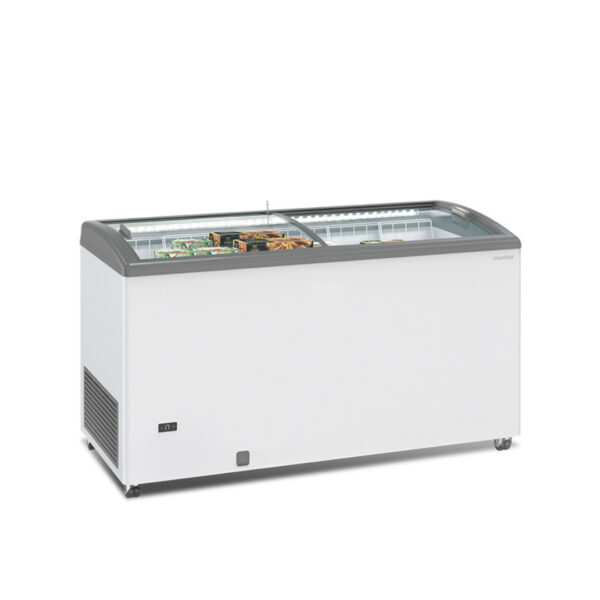 Mondial - Congelatore orizzontale a vetri scorrevoli curvi SILE 500 GTC LED