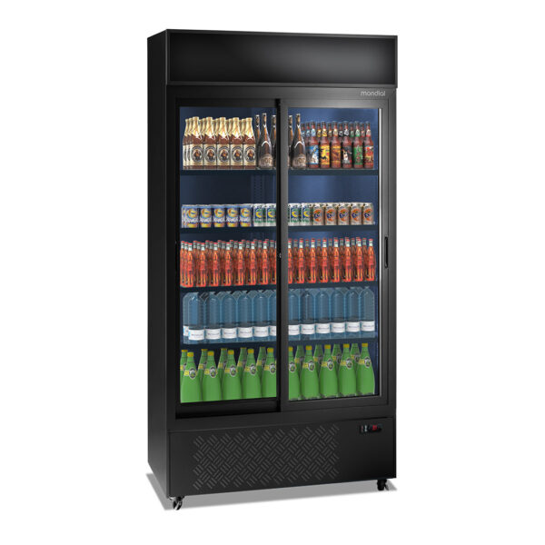 Mondial - Espositore refrigerato per bevande con porte scorrevoli JUMBO 900 SD