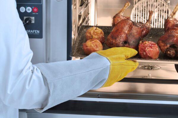 HENDI Leder-Grillhandschuhe hitzebeständig – 2 Stück - immagine 3